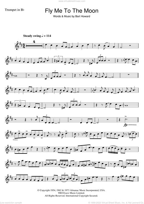 Trumpet song sheet music