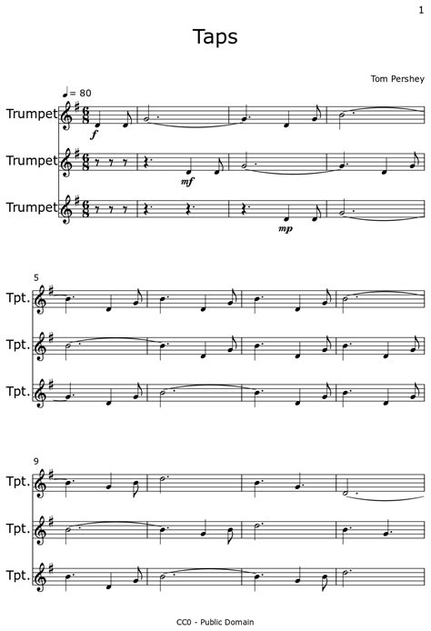 Trumpet Taps Music Sheet Music