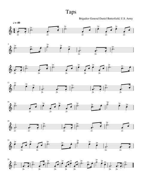 Trumpet Taps Sheet Music