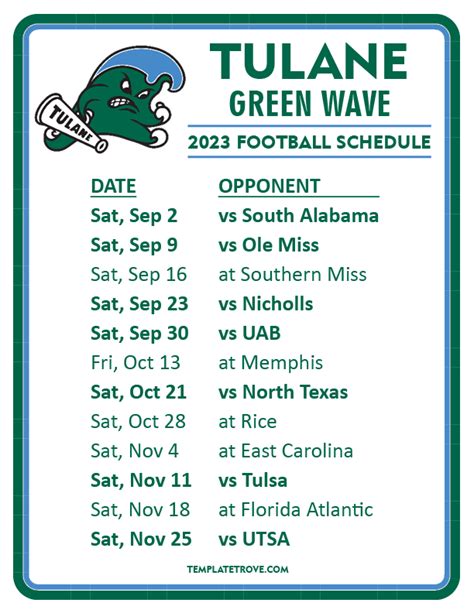 Tulane Calendar Mobile