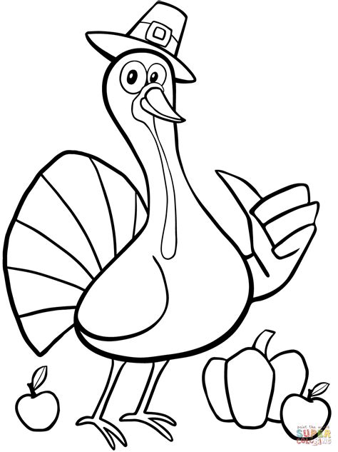 Turkey coloring pictures for children