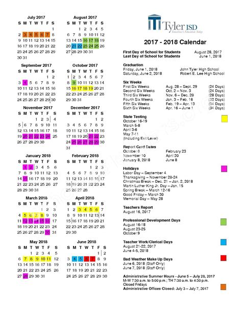 Tyler ISD Calendar Parent Resources