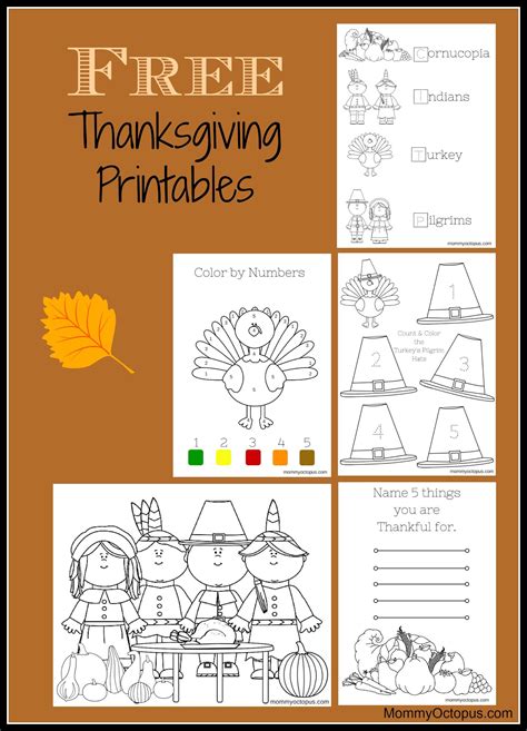 Types of Free Thanksgiving Printables