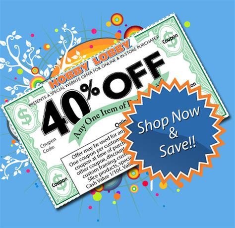 Types of Hobby Lobby coupons