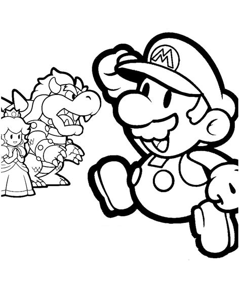 Types of Mario coloring pages