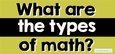 Types of free math printables