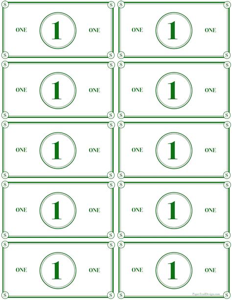 Types of Money Printables