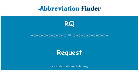 Types of RQ abbreviations