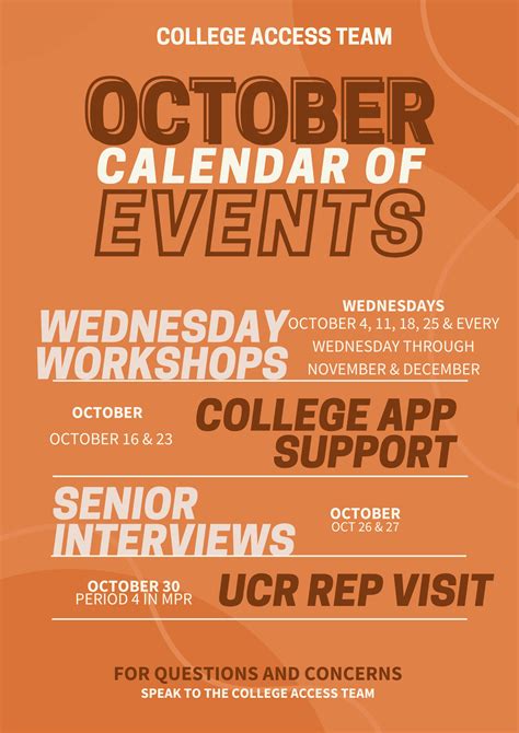 UCR Calendar Features