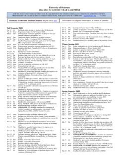 Udel Academic Calendar