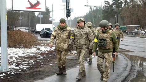 Ukrainian soldiers defending Hostomel Airport