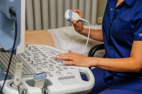 Ultrasound Technician performing an ultrasound examination