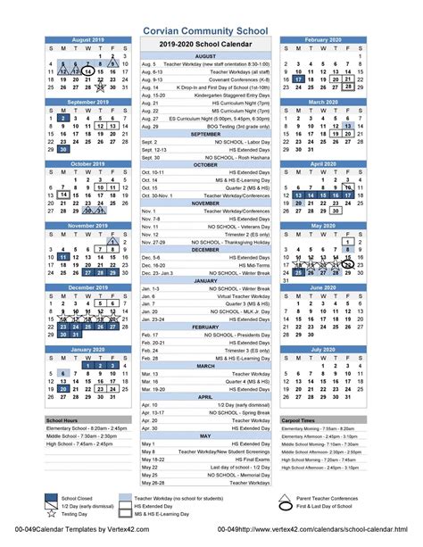 UNCC Calendar Structure