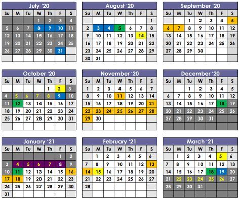 UNCG Academic Calendar Dates