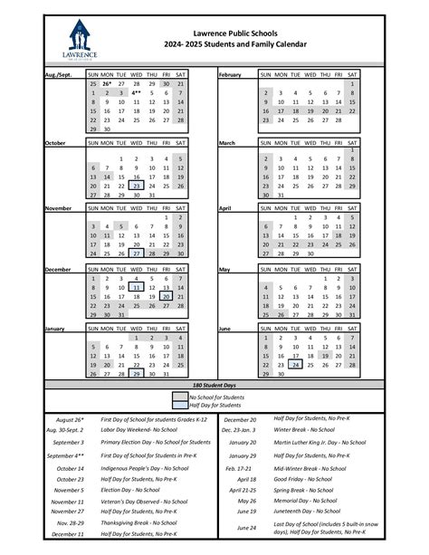 Understanding the Lawrence School Calendar