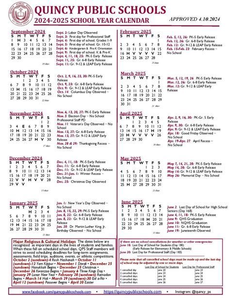 Understanding the Quincy School Calendar