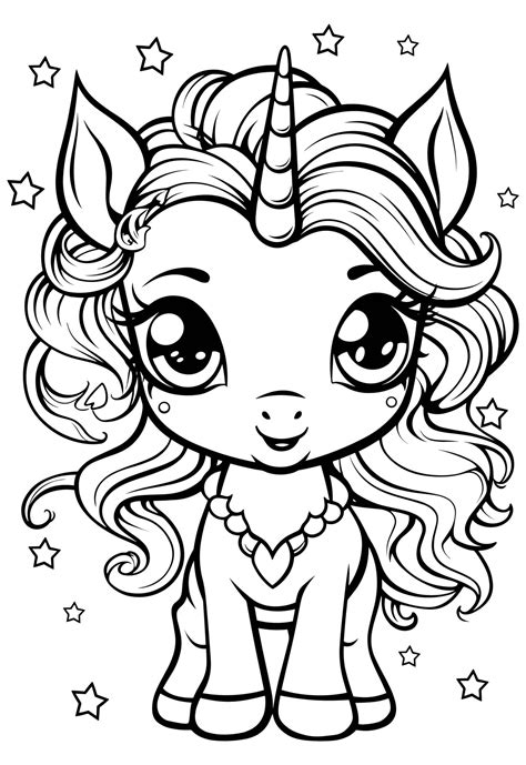 Unicorn coloring images