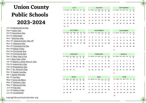 Staying Up-to-Date with Union County Schools Calendar