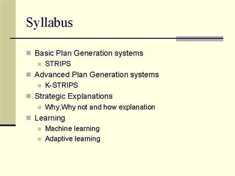 Unit 4 Syllabus Outline