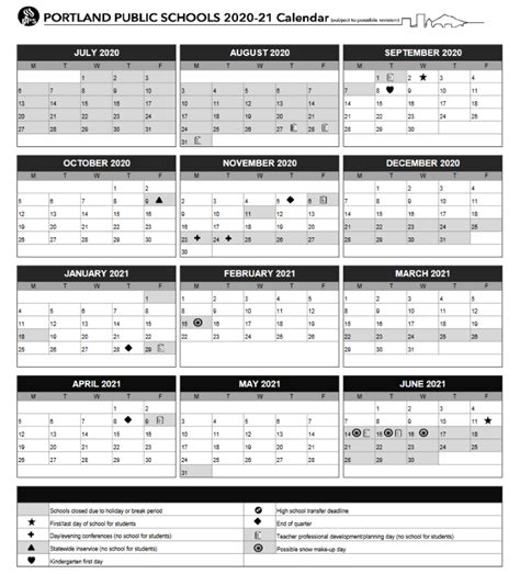 University of Portland Academic Calendar