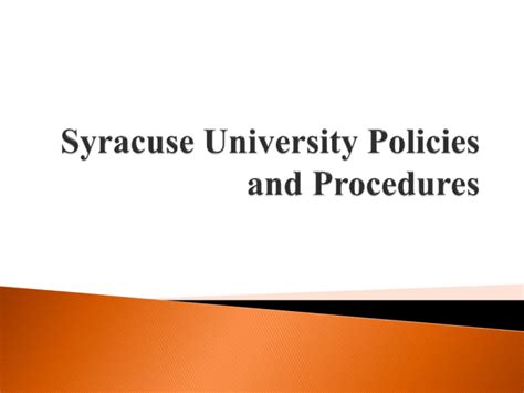 University Policies and Procedures