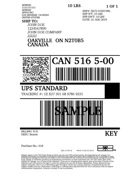 UPS Label