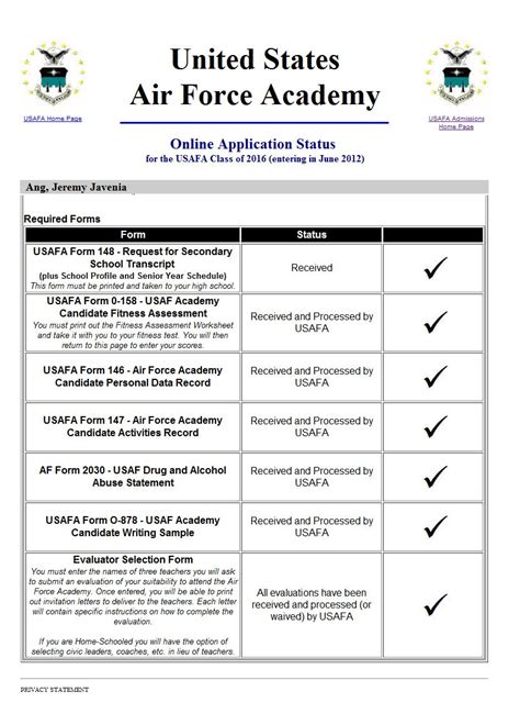 US Air Force Application