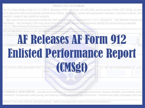 US Air Force Enlisted Performance Report