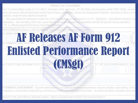 US Air Force Enlisted Performance Reporting