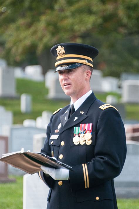 US Army Chaplain at a memorial service