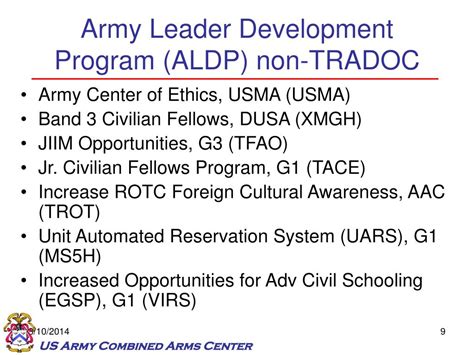 US Army Leadership Development Program 10