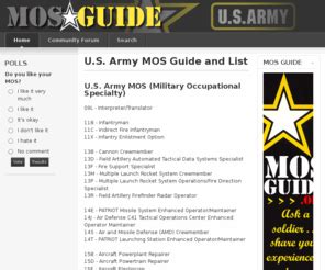 US Army MOS Requirements