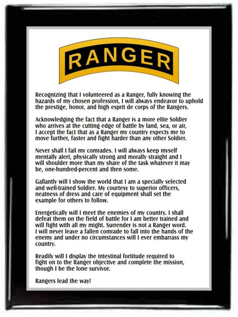 US Army Ranger Creed