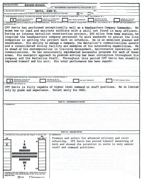 US Army Sergeant Evaluations