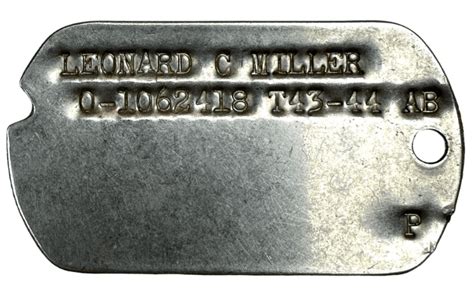 US Army Serial Number Example