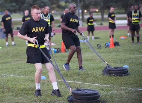 US Army soldiers engaging in physical activity