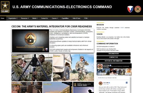 US Army Website Screenshot