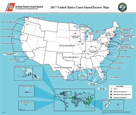 Map of US Coast Guard Overseas Bases