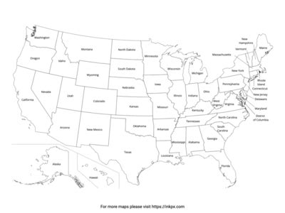 US Map Print Styles