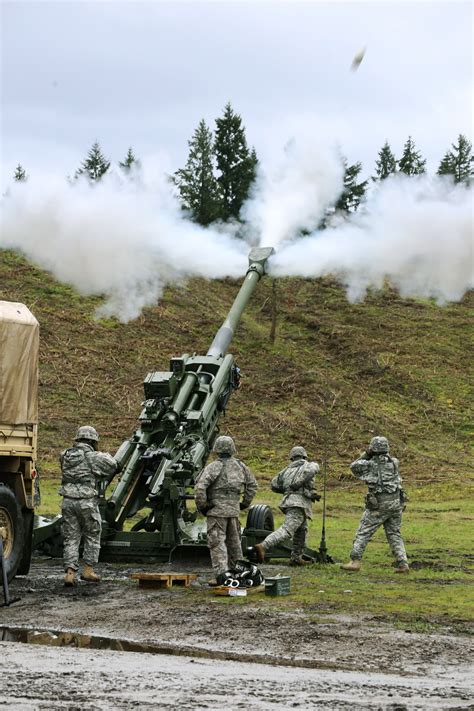 US Military artillery in operation