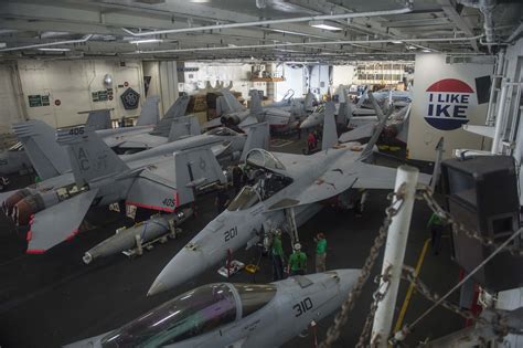 Aircraft hangar on the USS Midway Museum