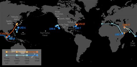 US Navy Carrier Tracking Map