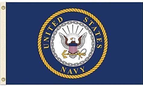 The Navy's ensign, a symbol of honor and loyalty, is proudly flown on all Navy ships and installations.