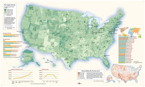 USA economic map