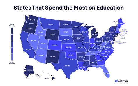 USA educational map