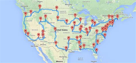 USA Map Road Trips