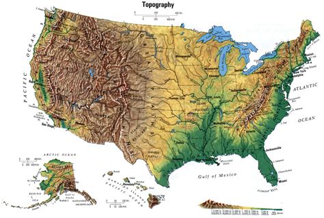 USA topographic map