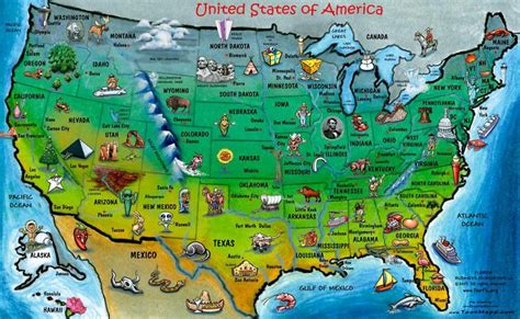 USA tourist map