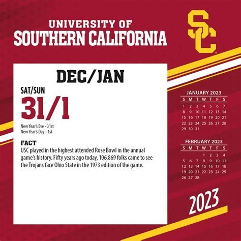 USC Calendar Structure