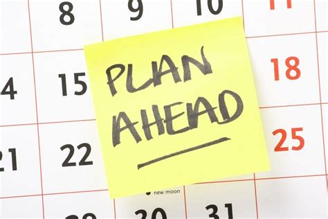 Use the Calendar to Plan Ahead